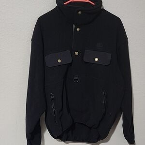 Hodgman Sweater Mens Size L Performance Pull Over Hunting Black Green Fleece Lik